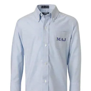 Youth Monogrammed Oxford Dress Shirt